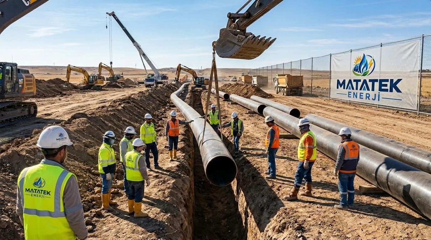 MATATEK Enerji doğalgaz boru hattı saha çalışması